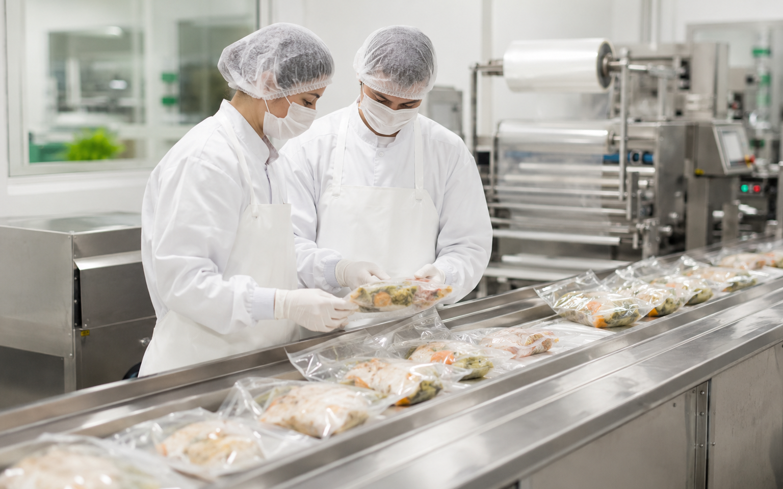 Imagen referencial de personas trabajando en una planta de envasado alimentario